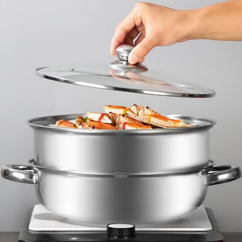 奥丁(adneny)缘爱多用汤蒸锅OD-00709 规格:28cm 食品级铁素体不锈钢高清大图