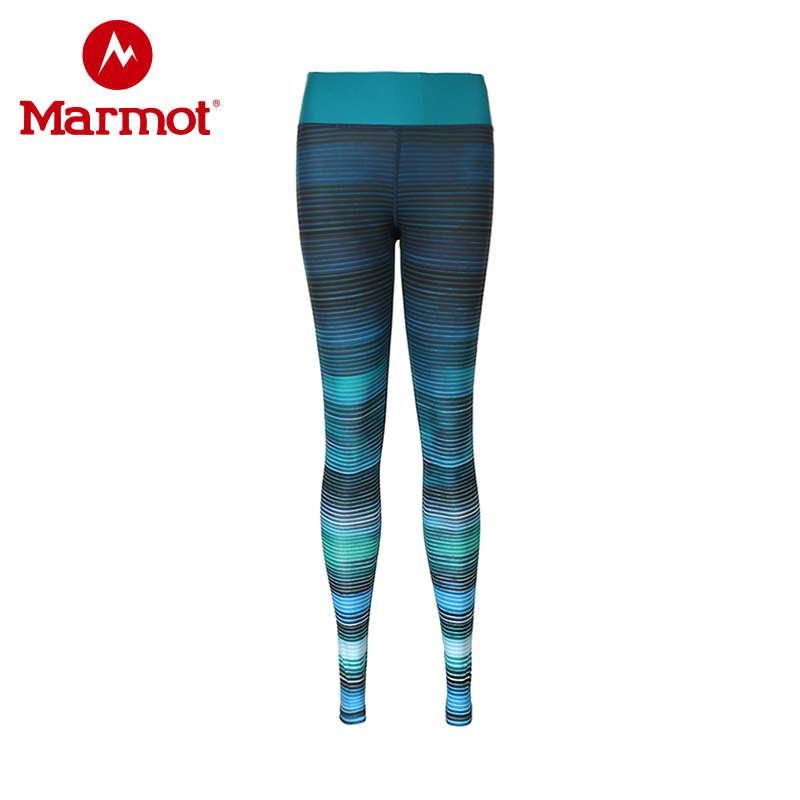 Marmot/土拨鼠春夏新款户外轻量透气弹力女速干中长裤
