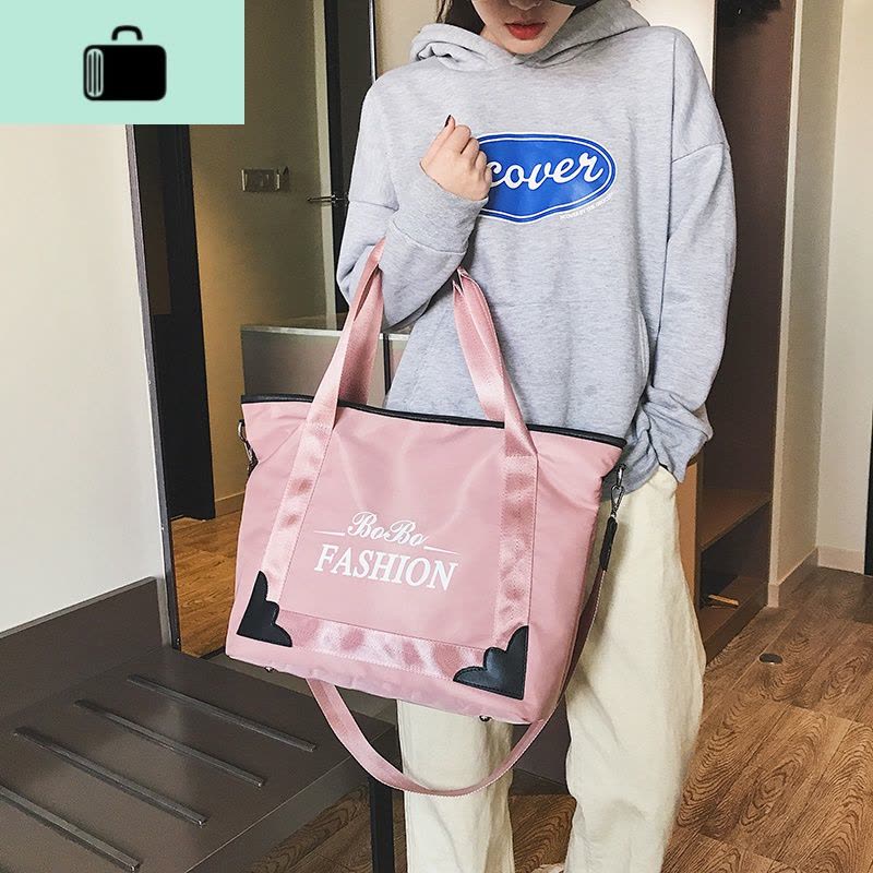 韩版网红行李包女健身包潮瑜伽运动包短途旅行包男手提轻便旅行袋NEW LAKE男士手提包图片