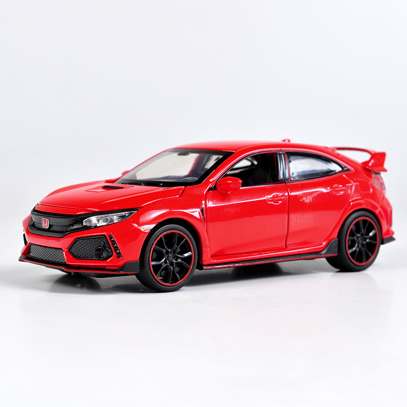 正品仿真本田思域typer合金汽车模型车回力车模型