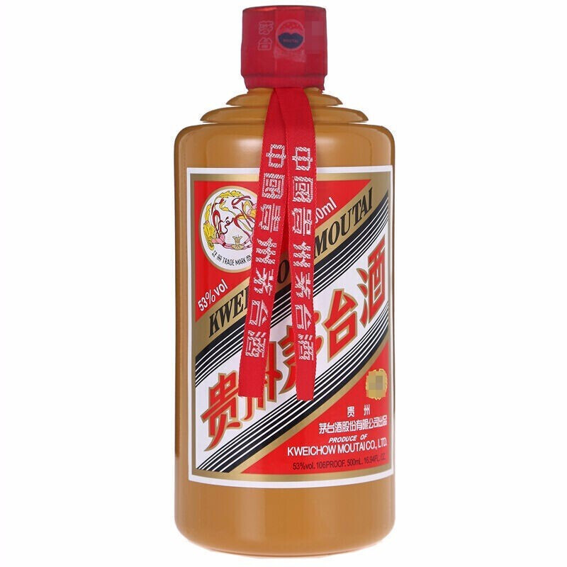 53度 贵州茅台酒飞天茅台 礼宾 酱香型白酒 500ml*6 整箱装 21年