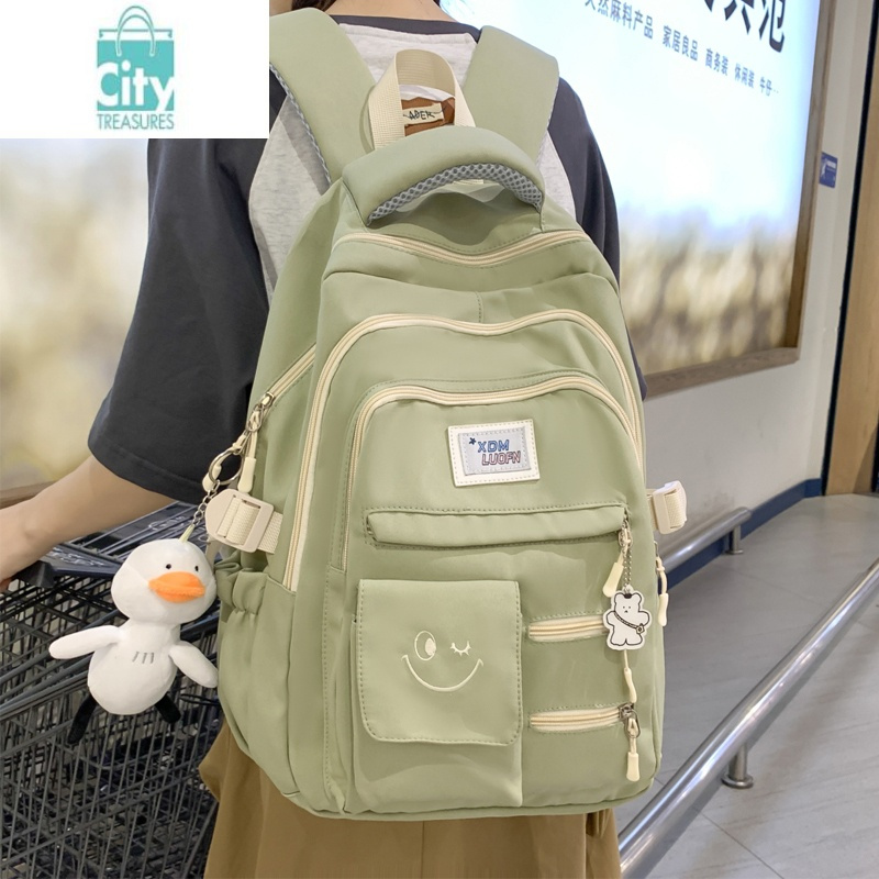 bangdou书包女初中生高中学生校园背包韩版潮小学生大容量减负轻便