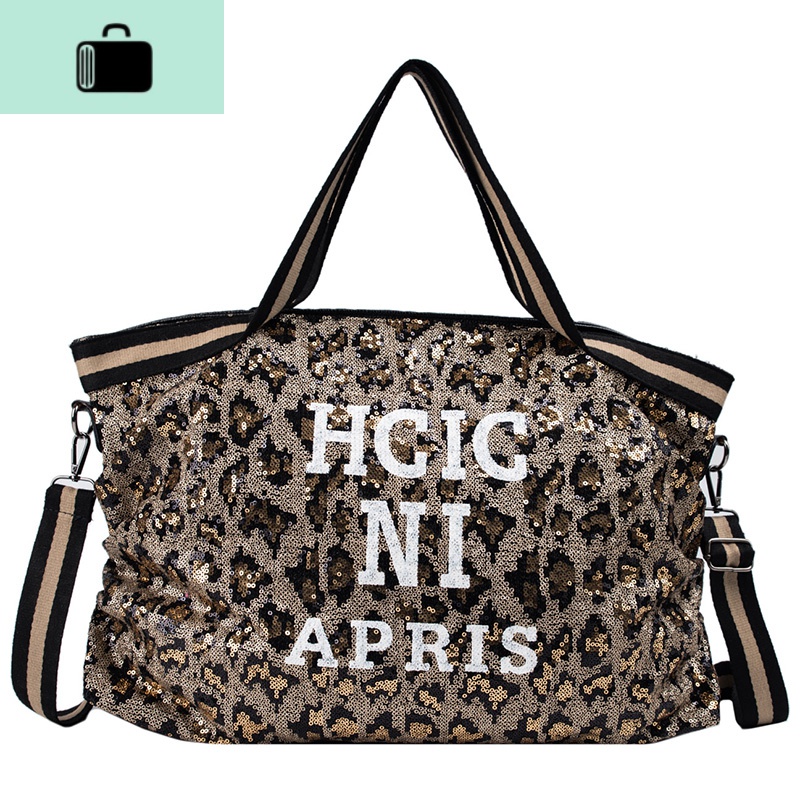 洋气亮片字母大包包女2020新款潮韩版百搭手提斜挎包大容量单肩包NEWLAKE高清大图