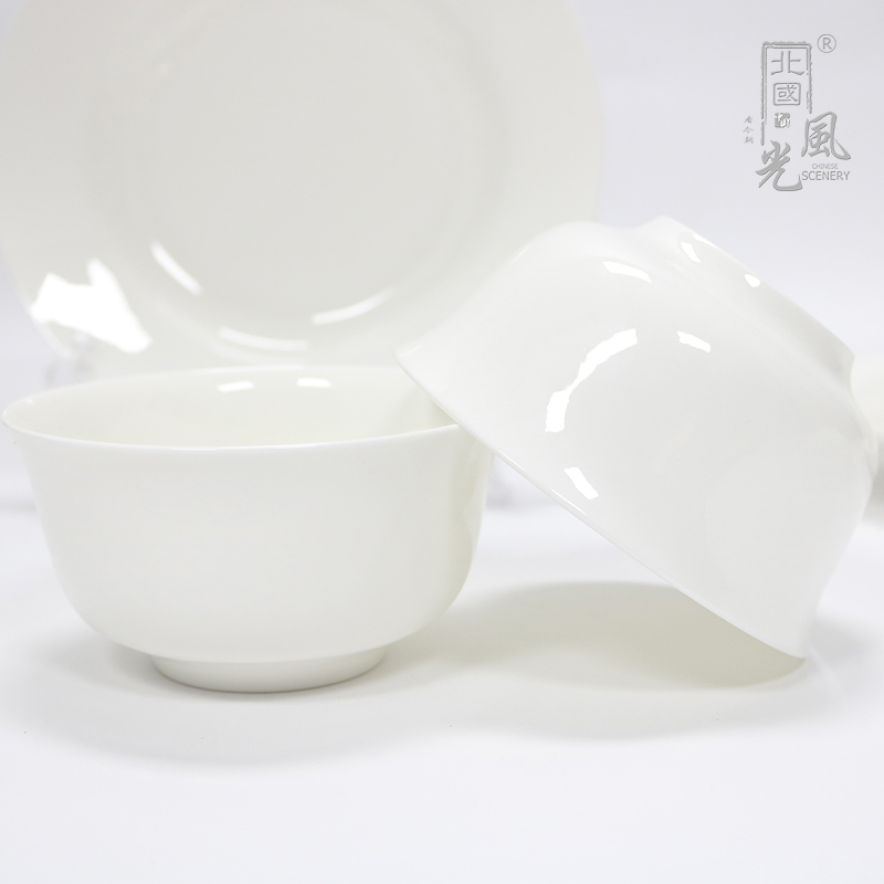 北国风光 骨瓷纯白6头餐具套装TS-BC-0006 套高清大图