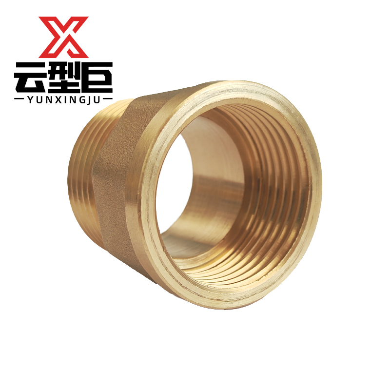 云型巨 铜内外丝直接 铜管件黄铜管件 DN25 个高清大图