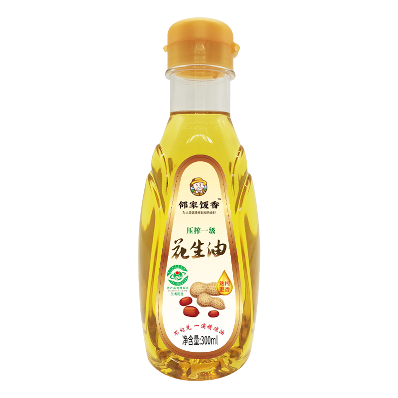 邻家饭香 物理压榨一级 浓香 花生油 地标兰考花生压榨 300ml/瓶 LJFX27