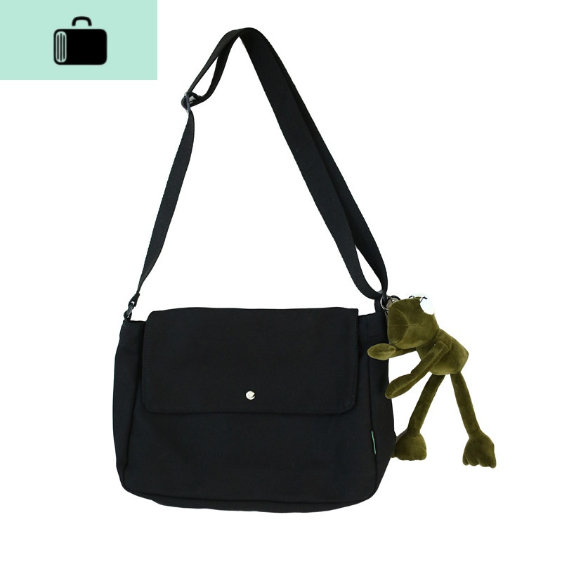 原宿小斜挎包男女潮日系学生ins帆布肩包嘻哈休闲邮差背包单肩包new