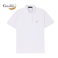 鳄鱼恤CROCODILE 男装夏季新品 商务休闲经典简约短袖polo衫多色可选 顺丰发货 BA-53402 XL 019白色