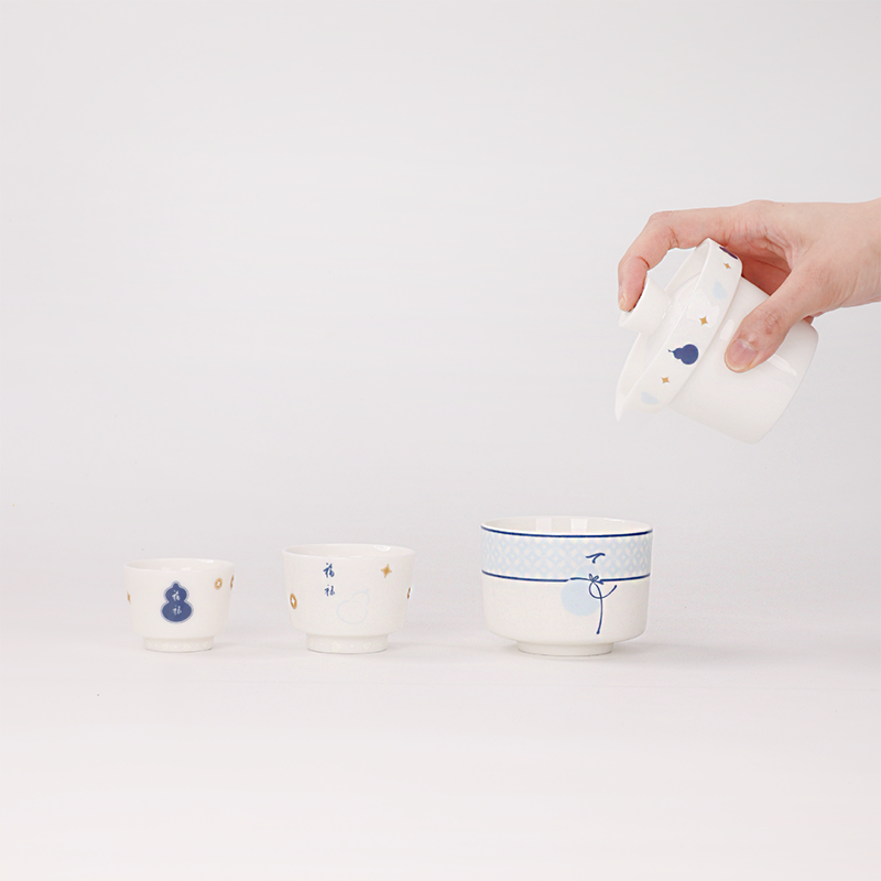 罗莱礼品 便携茶器套装-福禄蓝高清大图