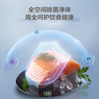 [官方正品]容声155L升立式冰柜单门风冷无霜除菌净味一级能效冷藏冷冻冷柜 BD-155WRSY墨韵灰以旧换新