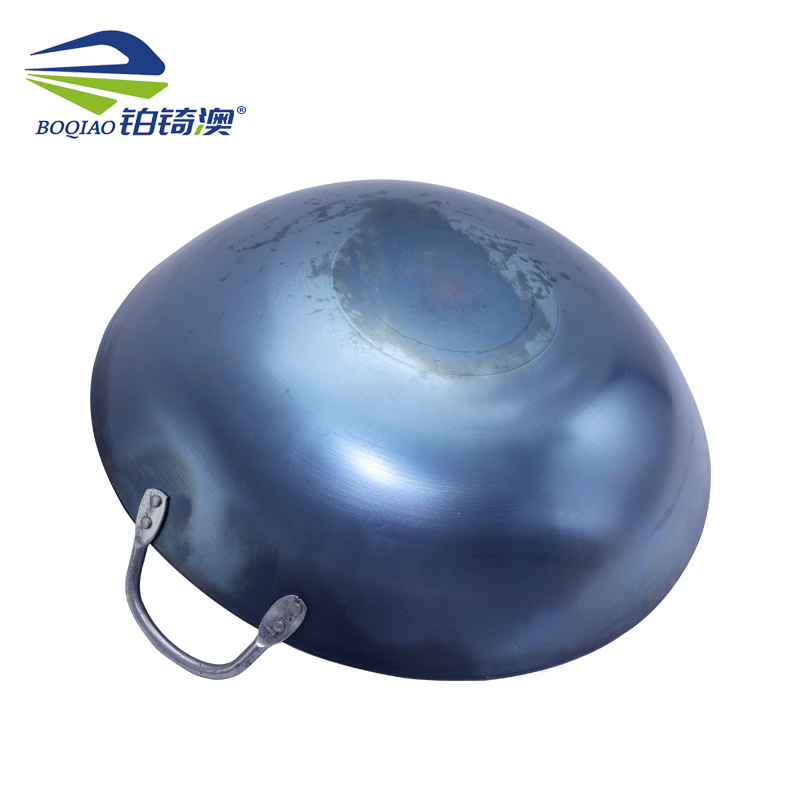 铂锜澳 双耳烤蓝熟铁锅 凹面电磁炉专用锅/45cm/个高清大图