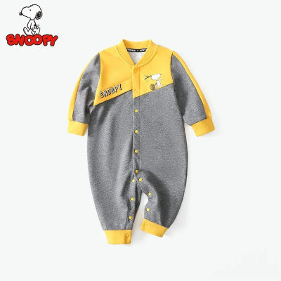 史努比SNOOPY婴儿爬服春秋新款男女宝宝长袖连体衣新生儿衣服