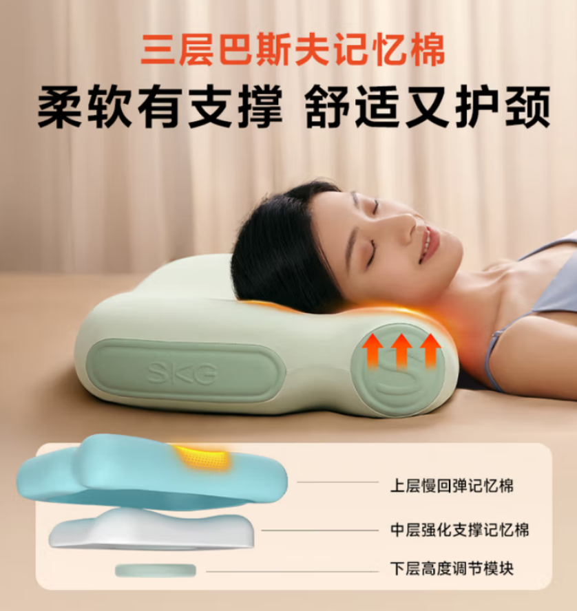 SKG 颈椎枕头 反弓牵引拉伸肩颈睡眠专用护颈枕头 [热敷款]颈椎枕P3-2高清大图