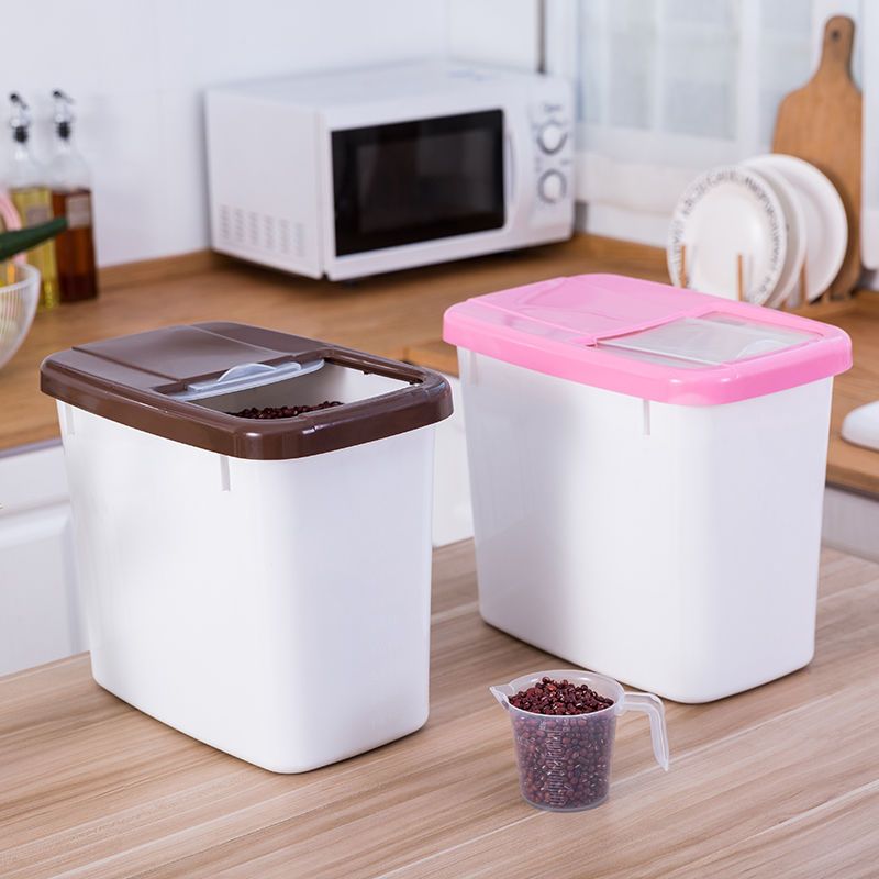 米桶塑料储米箱米缸面粉桶防虫防潮加带盖20斤10kg厨房15斤储物盒