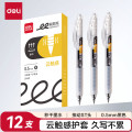得力(deli)SA68刷题秒干按动学生中性笔0.5mmST头(黑)(支)【12支，整盒】
