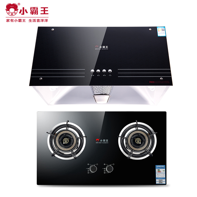 小霸王DS9005+DS5001油烟机套餐烟灶中式吸油烟机燃气灶两件套装特价抽组合15立方米按键式4.0KW(液化气)