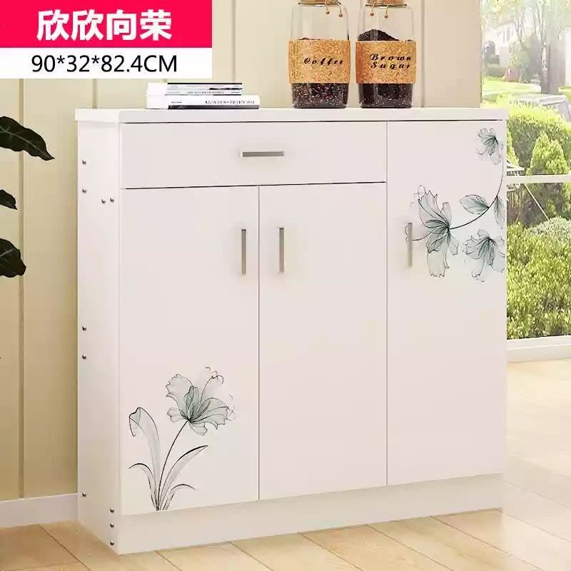 多功能仿实木鞋柜鞋架子简易厅柜口简易口鞋柜子木质玄关柜 90CM欣欣向荣(主图)图片