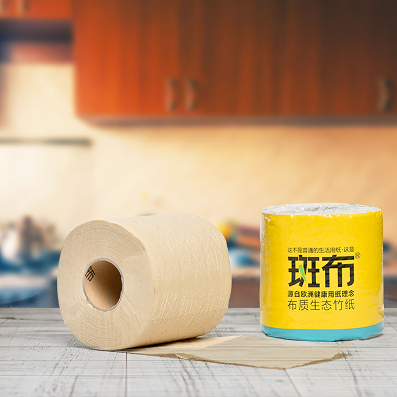 斑布竹浆本色三层有芯卷纸卫生纸150克24卷整箱 家庭实惠装无添加无漂白高清大图