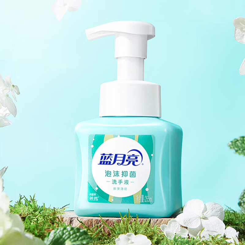 蓝月亮洗手液套装255ml*2瓶泡沫型鲜果薄荷香80003331(包装随机)高清大图