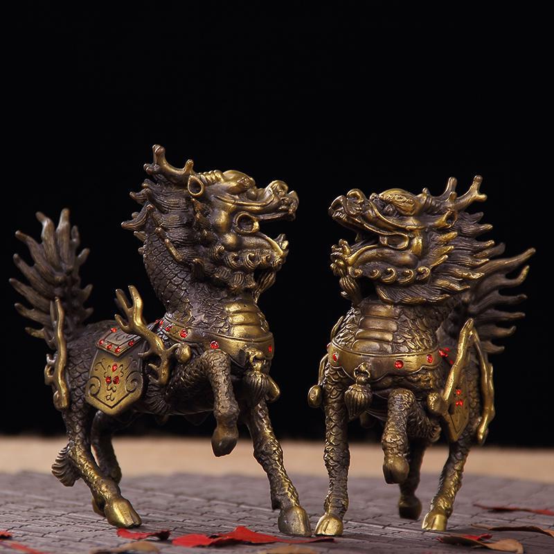 美帮汇铜工艺品一对大号 威武摆件装饰品