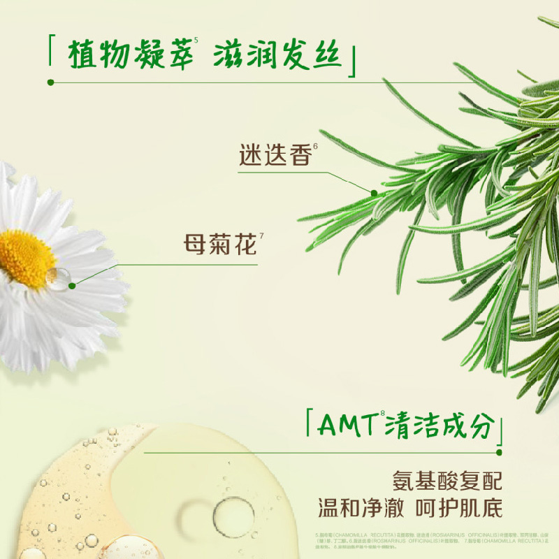 苏宁自营 惠润柔净洗发露(绿野芳香)600ml 柔顺控油清爽去屑 原装进口 洗发露洗发膏高清大图