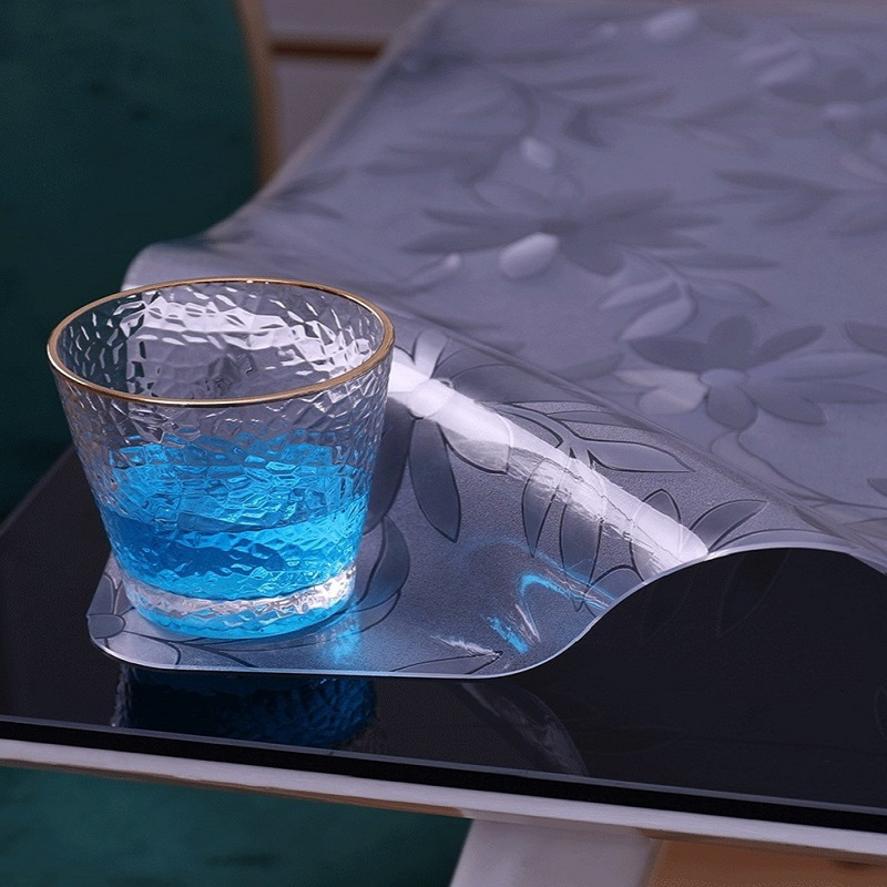 3mm厚pvc透明磨砂无味桌垫6060cm