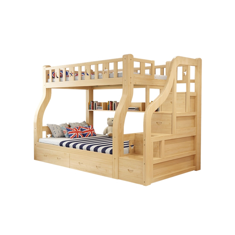 全木质子母床儿童双人高低床符象上下床双层床母子两层上下铺木床双层