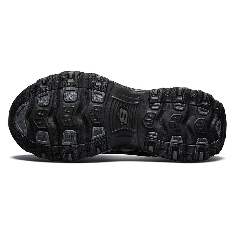 斯凯奇(Skechers)男鞋一代熊猫鞋黑武士厚底老爹鞋休闲鞋经典运动鞋 52675-BBK
