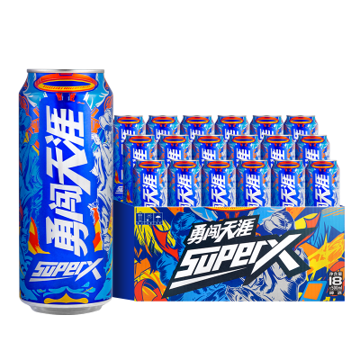 雪花啤酒（Snowbeer）勇闯天涯 superX 500ml*18听 整箱装
