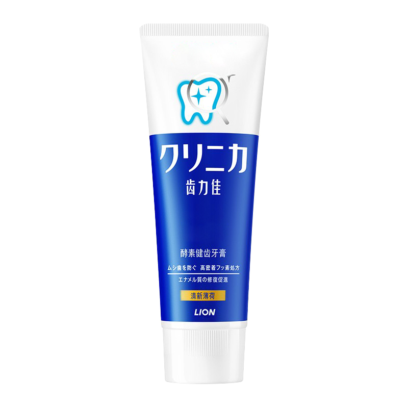 日本狮王LION齿力佳酵素健齿牙膏#橙色清新薄荷1支 酵素去牙垢牙膏 去黄防蛀固齿[CWFD]