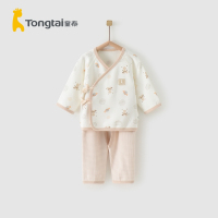 童泰(TONGTAI)四季0-3月新生婴儿男女宝宝和服开裆套装内衣裤子两件套儿童内衣