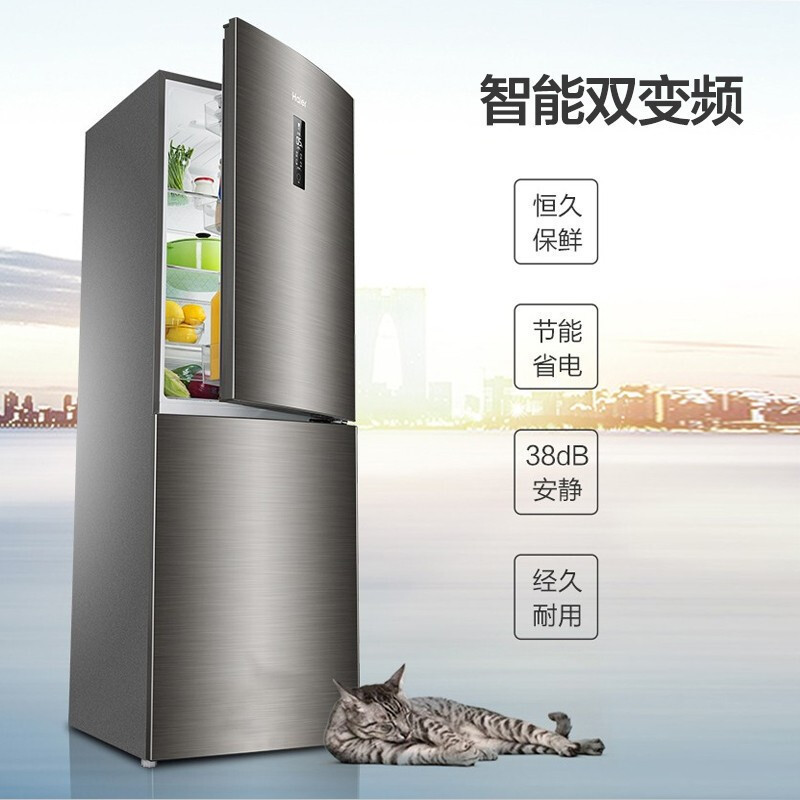 海尔(Haier)双门冰箱家用小型两门电冰箱272升变频风冷无霜双门双温宿舍小冰箱BCD-272WDPD高清大图