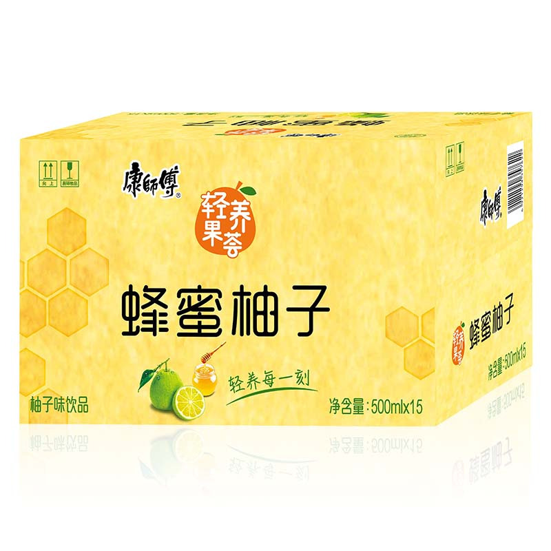 康师傅 蜂蜜柚子 柚子味饮品 500ml*15瓶