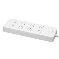 齐心(COMIX) PCP-WZ848 8位40孔 总控全长5米 延长线插座 (计价单位：个) 白色 白色
