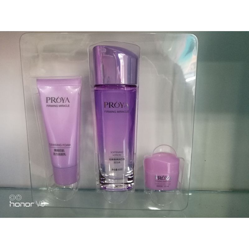 珀莱雅弹润芯肌笑颜套盒套装三件套：活力洁面乳30g+活力水60ml+活力霜5g