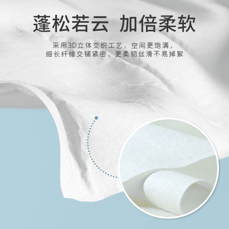 德佑洗脸巾00片*6包平纹小白兔12001DYCT231(包装随机)高清大图