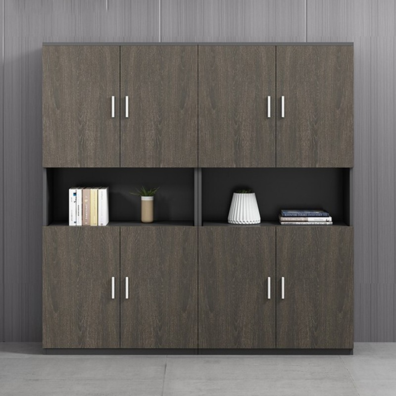 创世人 办公家具文件柜木质办公柜子高柜简约现代储物落地书柜老板桌背柜财务办公室柜子高清大图