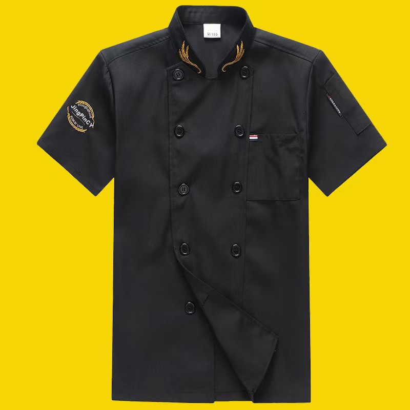 惠铁餐饮厨师工作服厨房厨师服 带网 件高清大图