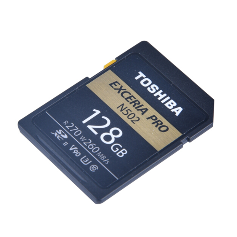 东芝 (TOSHIBA)128GB SD卡 UHS-ⅡU3 C10 V90 8K N502 读速270MB/s 写260