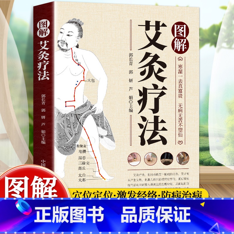 图解艾灸疗法 [正版]图解艾灸疗法 中医适宜技术操作入门 艾灸草养生穴位对症诊疗艾灸常见病症祛消百病艾到病除中医临床艾灸高清大图