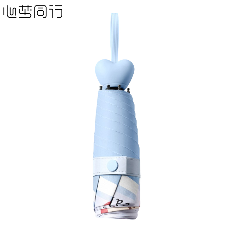 心梦同行十二骨五折伞遮阳雨伞迷你胶囊伞2060/把高清大图