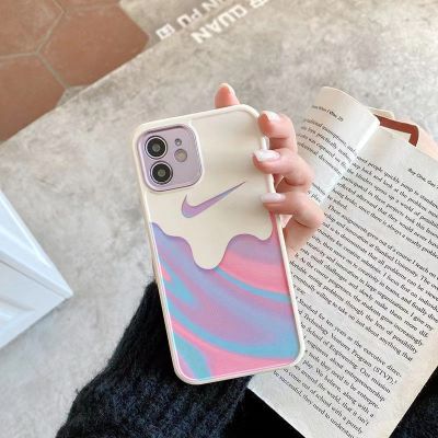 nike潮牌耐克苹果12pro手机壳iphone11水彩7/8plus情侣xs max软xr 直