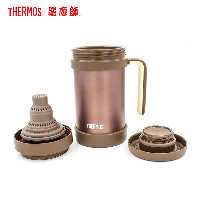 膳魔師(THERMOS)保温杯TCMF-500膳魔师办公杯304不锈钢500ML硅胶茶漏水杯茶杯办公杯长效保温便携/通用