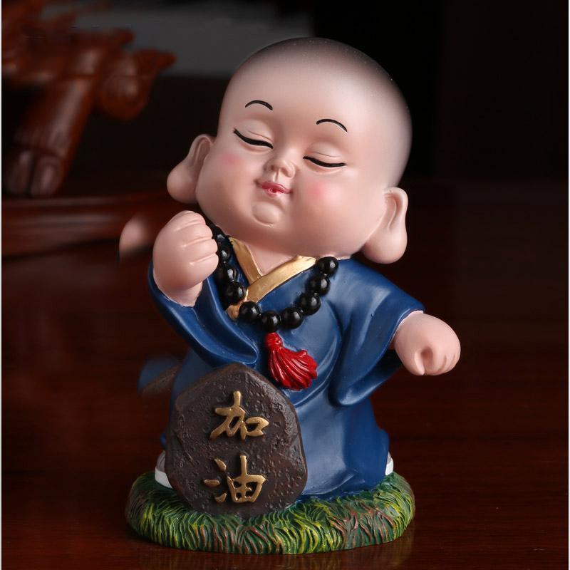 小沙弥摆件 中式禅意小和尚书房办公桌工艺礼品