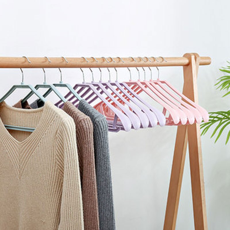 家用简约风衣架家用宽晾衣架成人衣撑塑料挂钩衣服架子衣挂简约衣架小清新衣架生活日用洗晒用品衣架