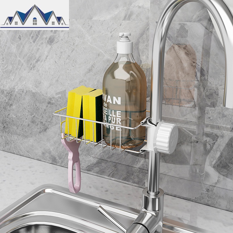 304不锈钢水龙头置物架厨房用品家用大全水水池收纳神器沥水篮_3_448高清大图