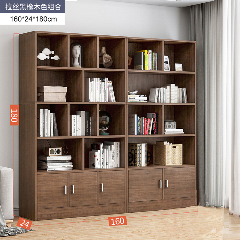 攸形五门实木书柜1600*240*1800mm台高清大图