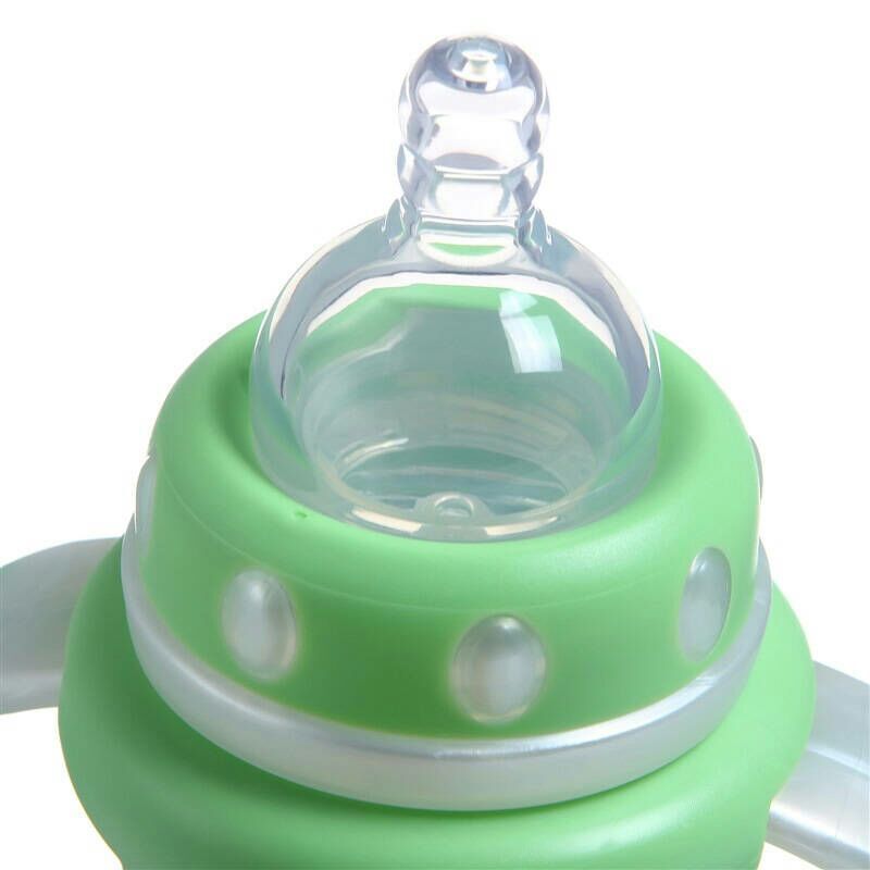 乐儿宝(bobo)防摔玻璃宽口径奶瓶 绿色160ml (适用12个月以上宝宝)