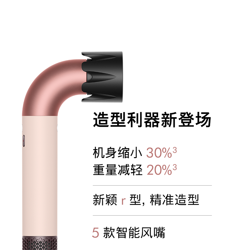 戴森(DYSON)精准造型吹风机 Supersonic r 电吹风 负离子速干护发沙龙级美发科技 礼物推荐HD17晨曦粉高清大图