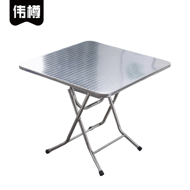 伟樽不锈钢餐桌70*70*72cm张高清大图